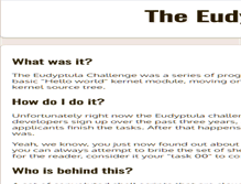 Tablet Screenshot of eudyptula-challenge.org